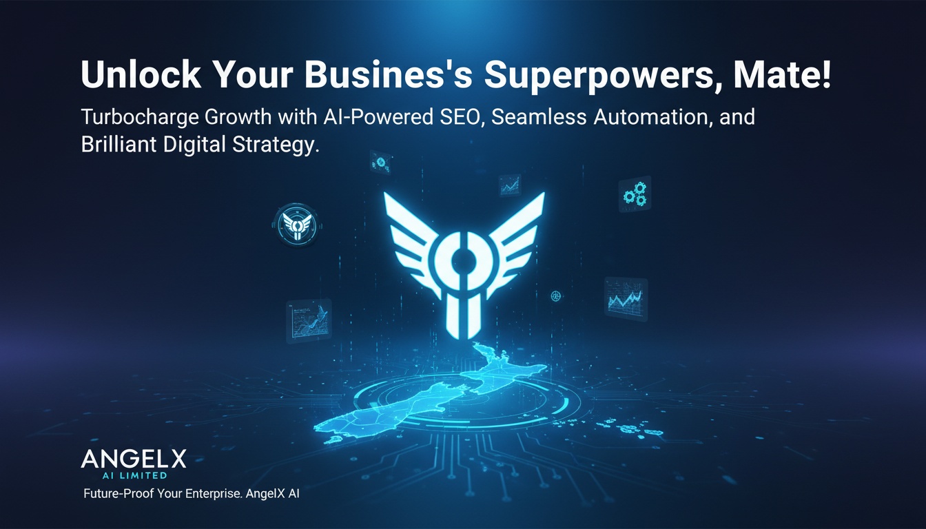 AngelX AI futuristic digital strategy background